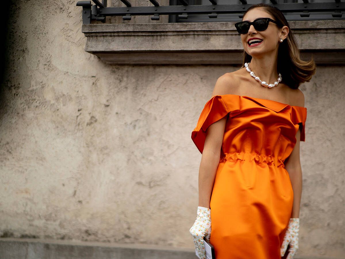 Los 10 vestidos de invitada de boda naranja vistos en